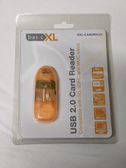 Leitor de Cartões USB 2.0 – Novo, Selado (BasicXL)