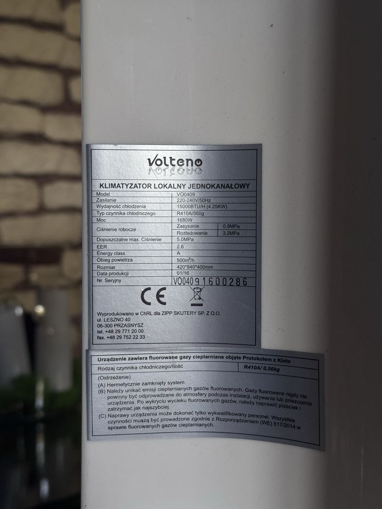 Klimatyzator przenośny Volteno klima