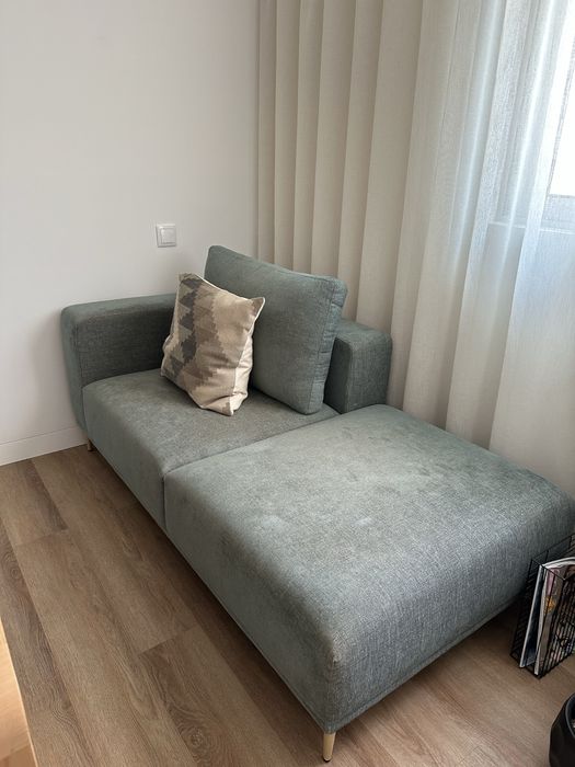 Sofá-chaise em algodão
