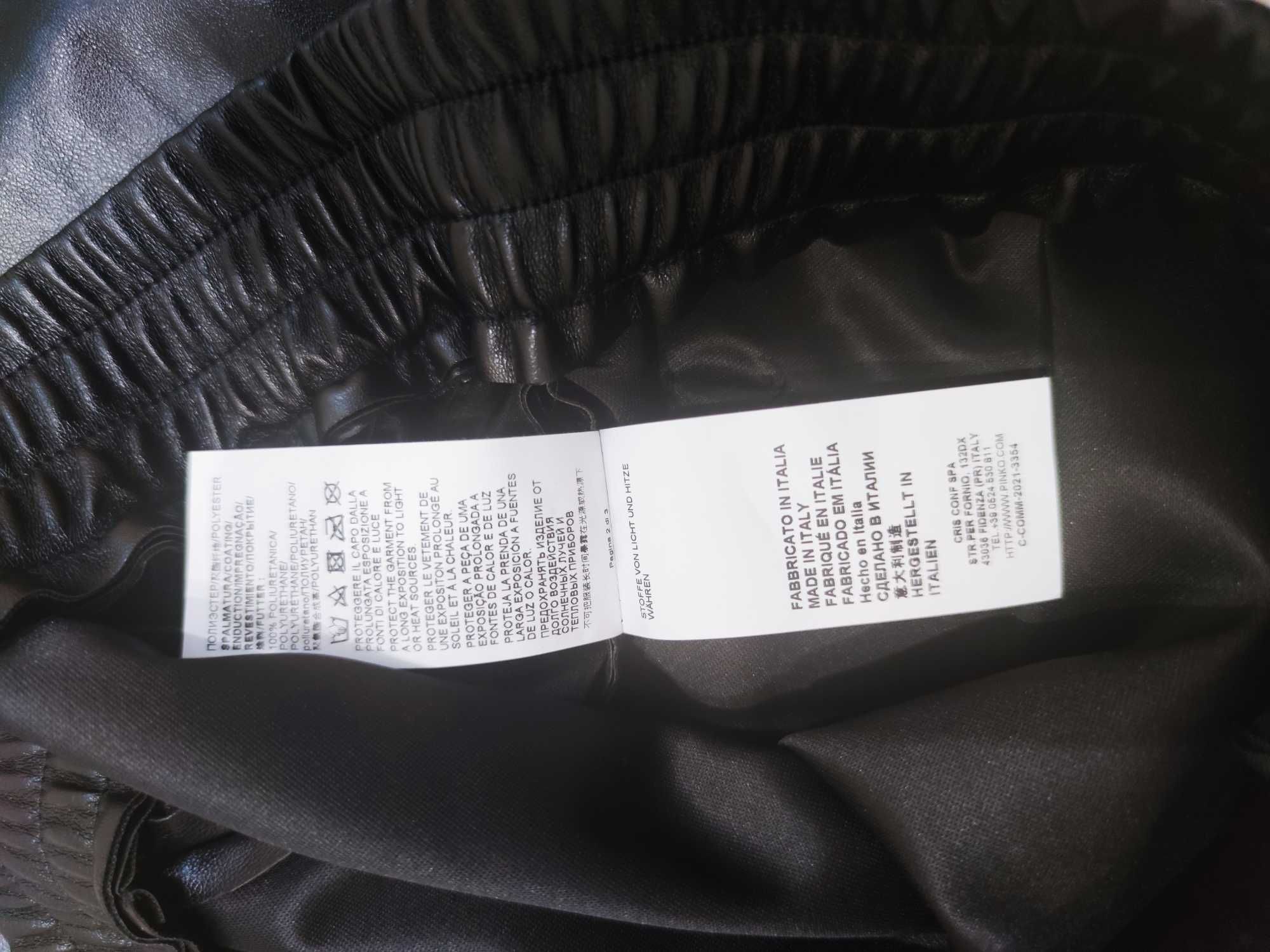 PINKO spodenki kuloty bermudy 3/4 7/8 ekoskóra r. IT44 GB12