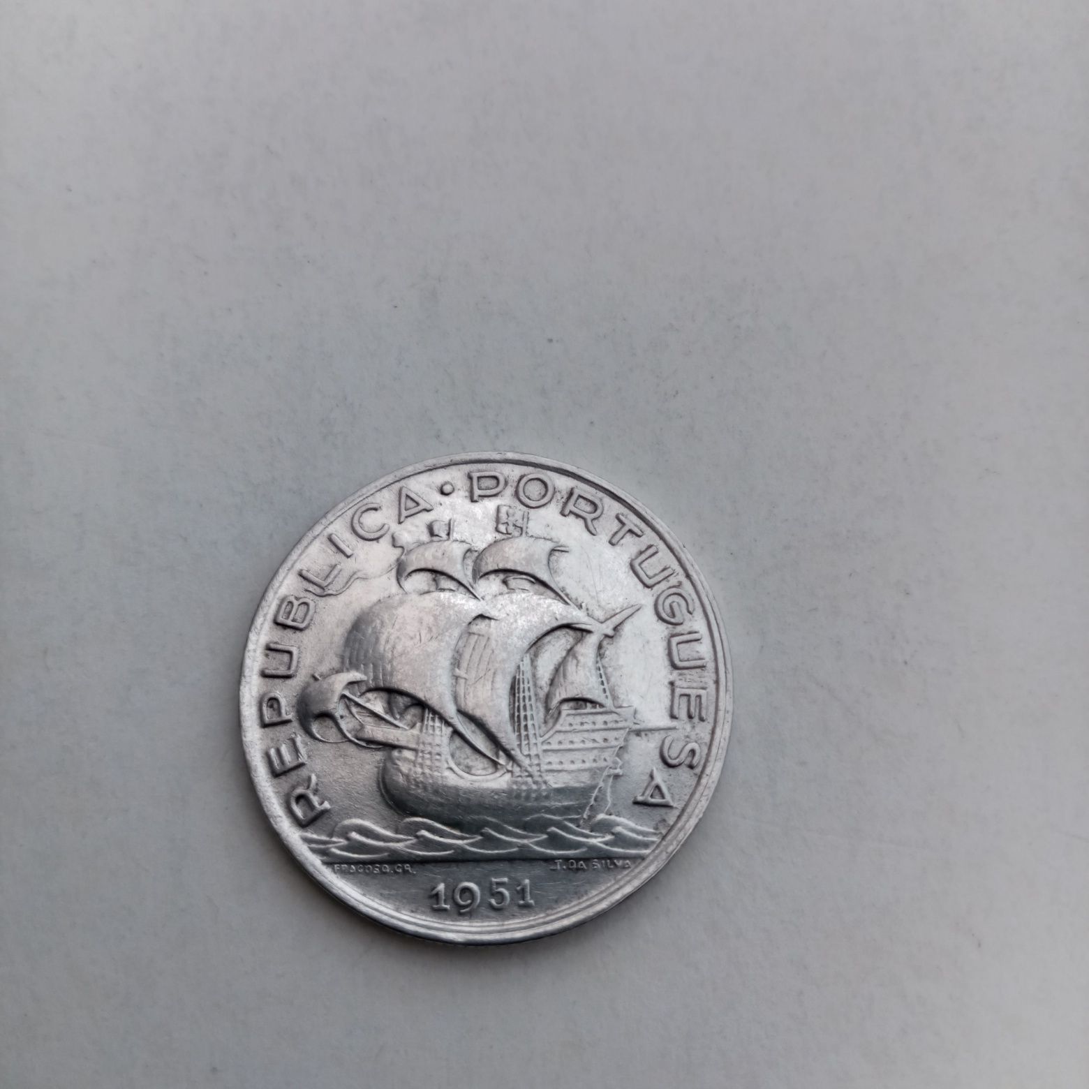 moeda de 5.00 prata ano 1951