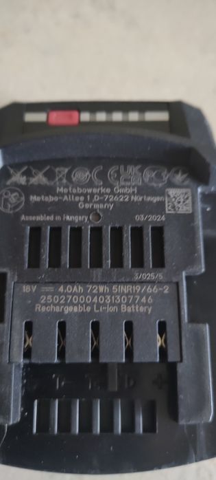 Akumulator Metabo 18V 4Ah