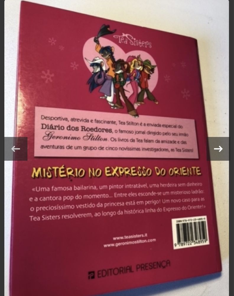 Livro “tea Stilton- mistério no expresso do oriente 1 e 2”