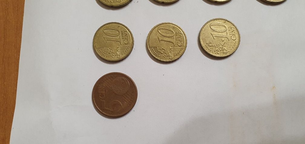 Евро монеты 5, 10, 20, 50, 1 евро 2 евро