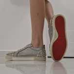 Christian Louboutin Made in Italy trampki Model louis srebrne rozm 39