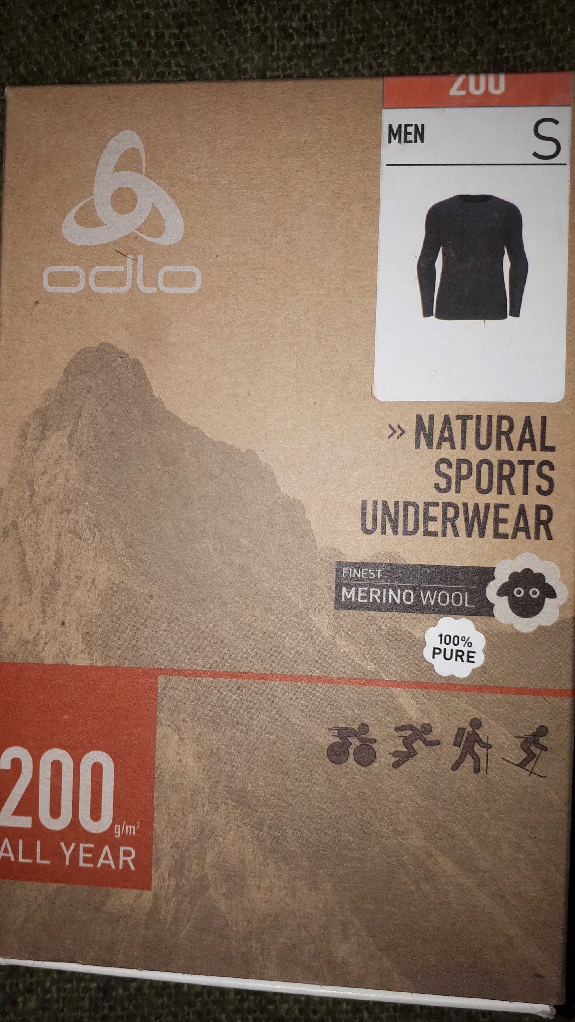 Термокофта odlo merino 200 mens. s. оригинал. шерсть icebreaker
