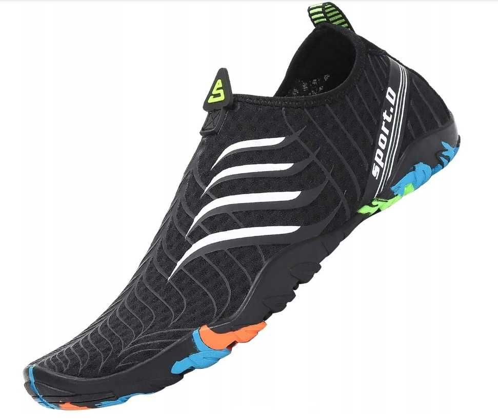 Buty KĄPIELOWE Sport.D Czarne unisex EUR 39 kolorystyczna podeszwa