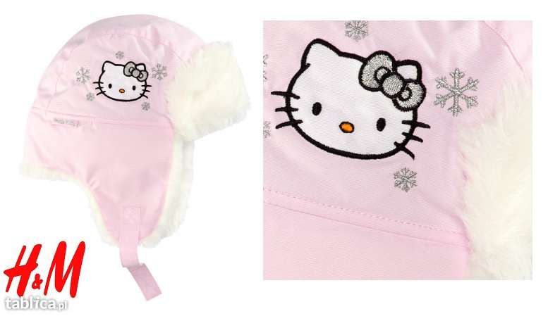 H&M super ciepła czapka HELLO KITTYr. 110/116