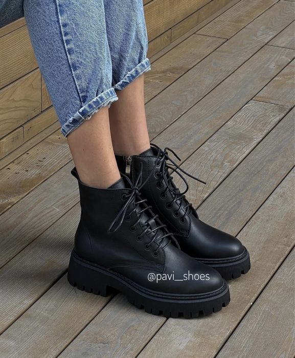 Жіночі зимові шкіряні черевики/демісезон