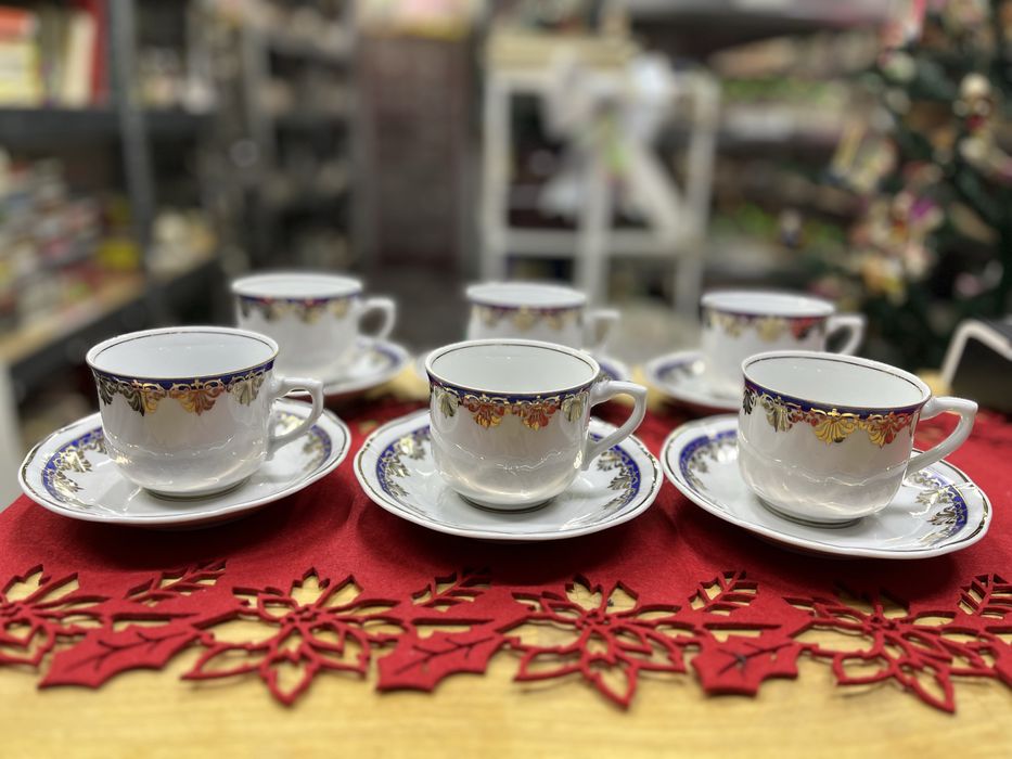 Zestaw porcelanowych filiżanek do kawy herbaty Chodzież