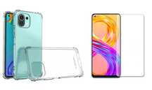Etui bezbarwne A-Shock + Szkło Płaskie do Xiaomi Mi 11 Lite