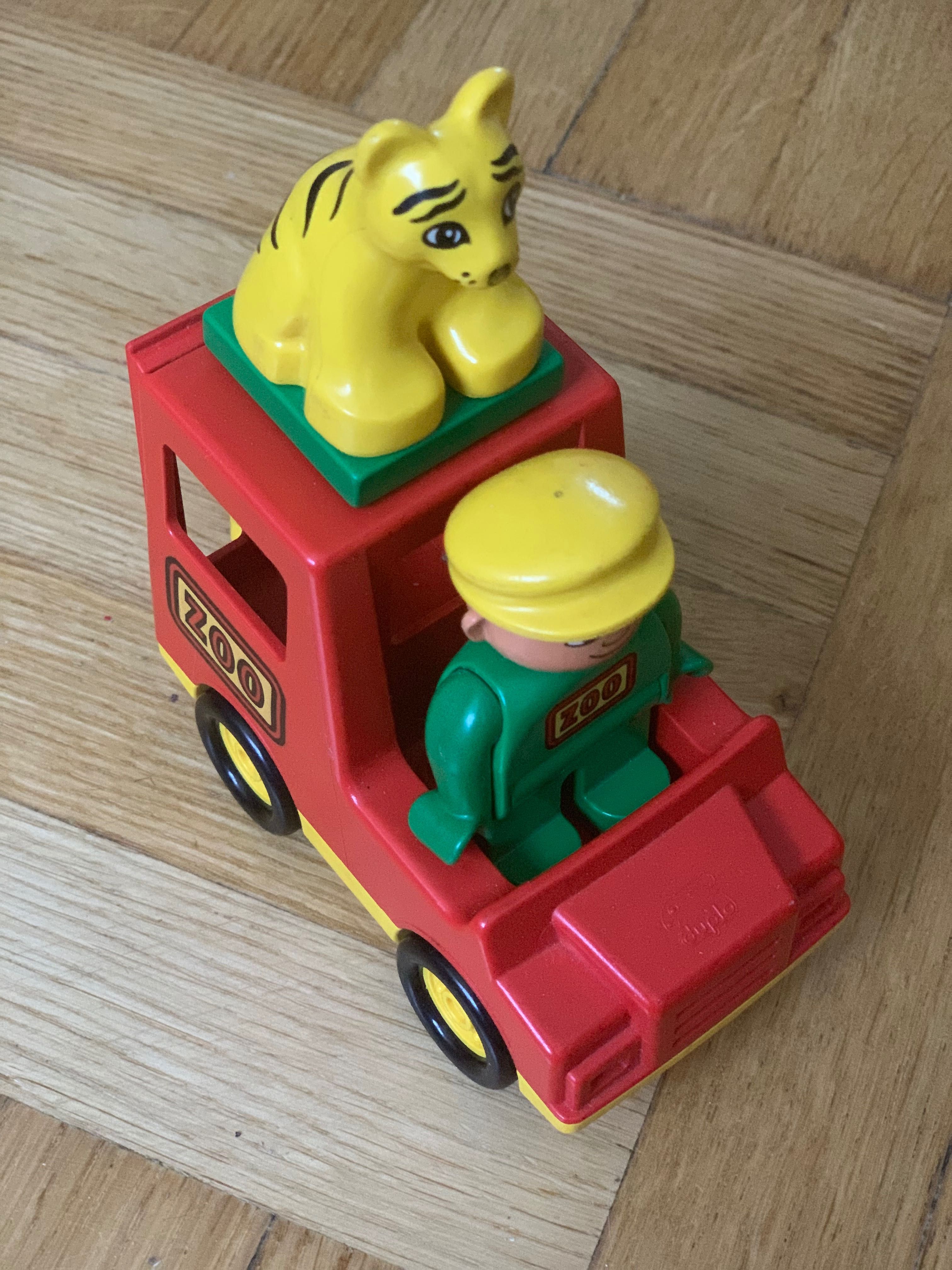 Lego duplo zestaw 2661, samochód, ludzik, tygrys