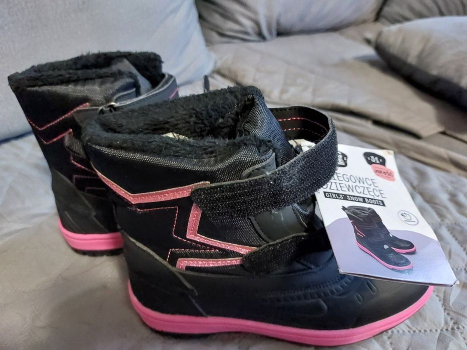 Kozaki dziewczęce dla dziewczynki śniegowce kozaczki zimowe 31