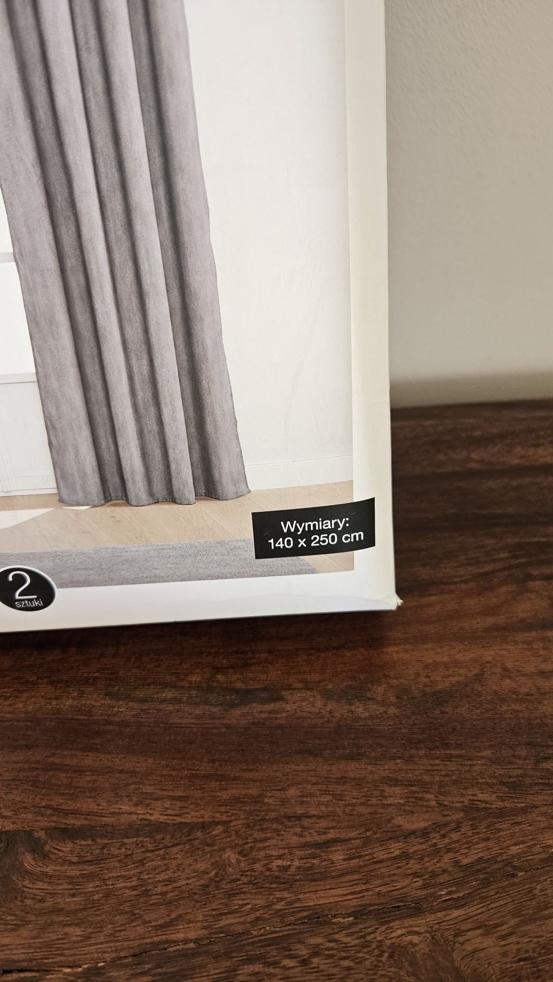 Nowe zasłony Smukee 140x250 aksamitne, jasne szare 2 sztuki