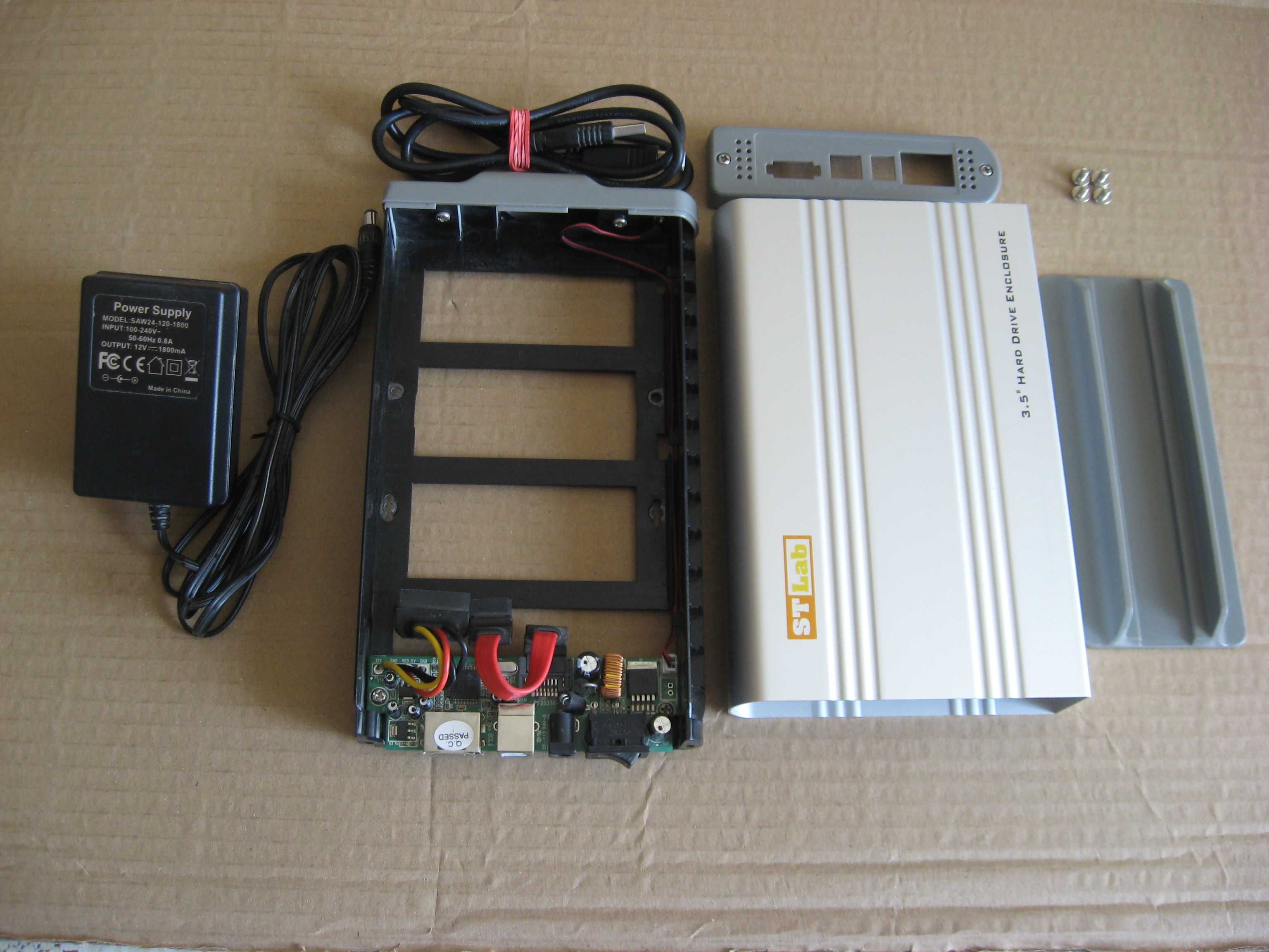 HDD Enclosure ST-LAB S-210, USB2.0 + ESATA, 3.5", SATA