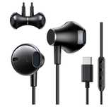 New bee CH21 Słuchawki USB C, magnetyczne  przewodowe z mikrofonem