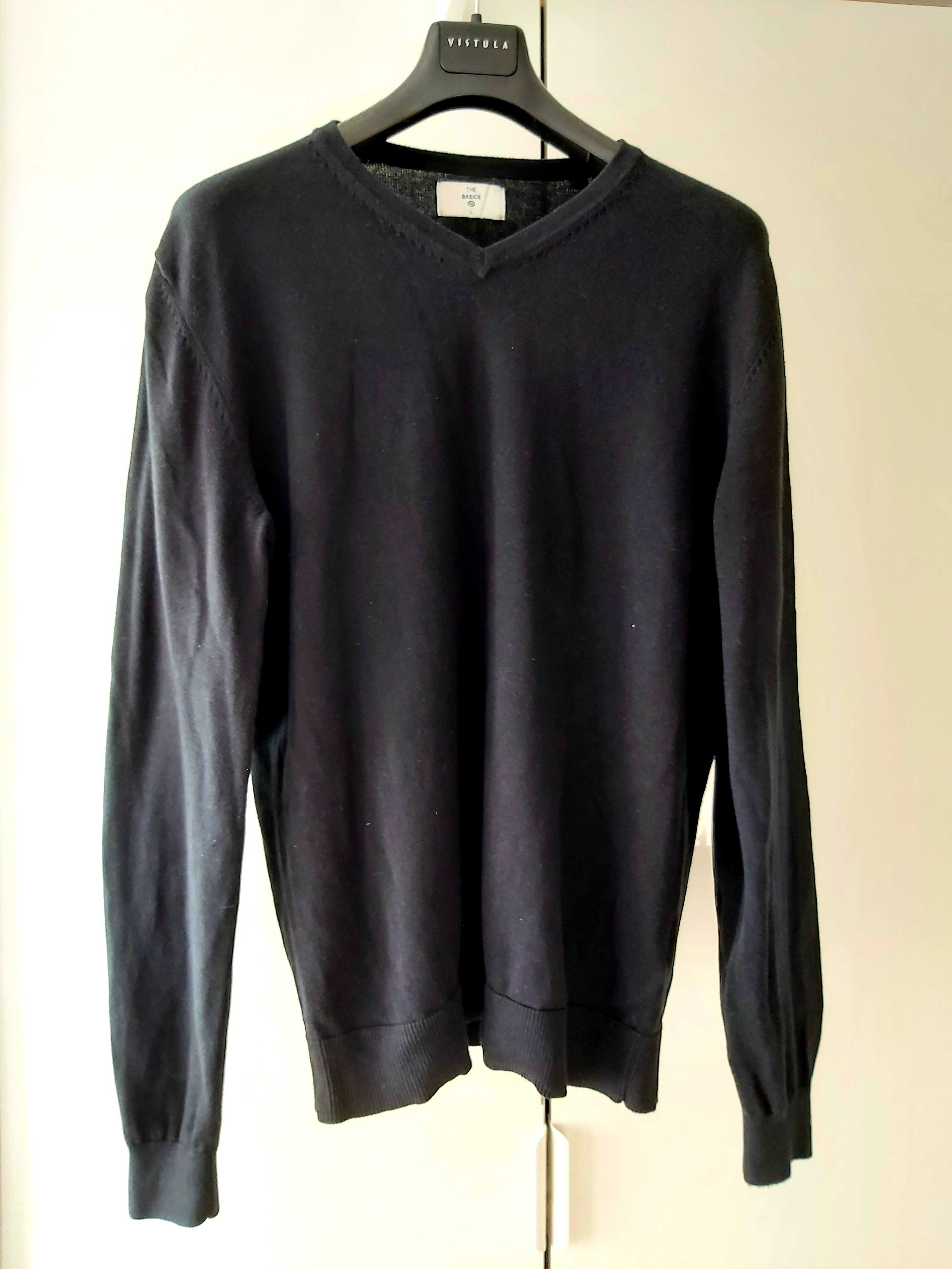 Sweter męski, czarny, rozmiar L, C&A.