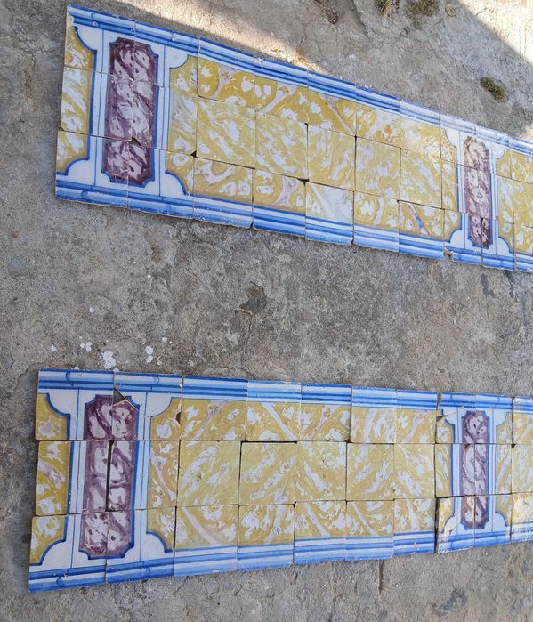 Azulejos portugueses Painel séc XVIII 7.28 cm x 0.42