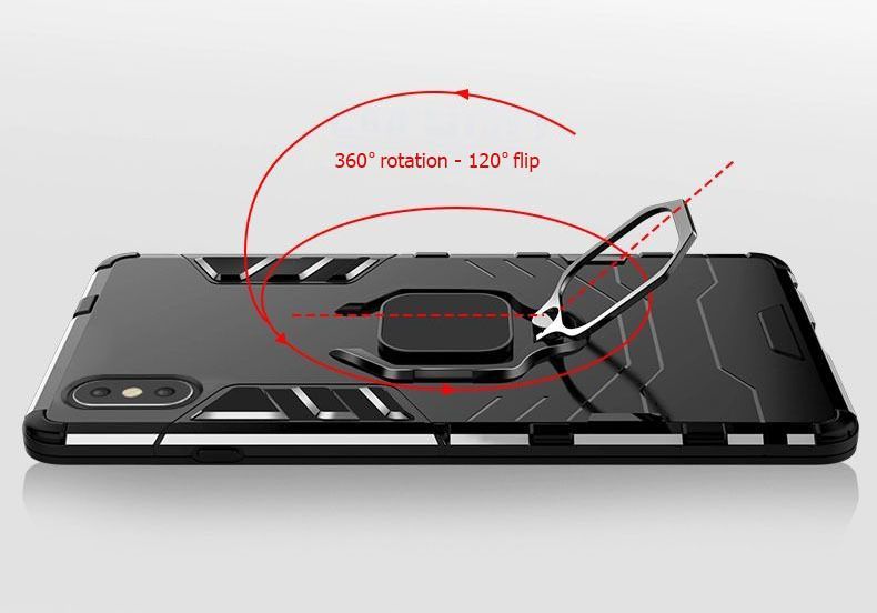 Ring Armor Case Do Xiaomi Redmi 9C Czarny