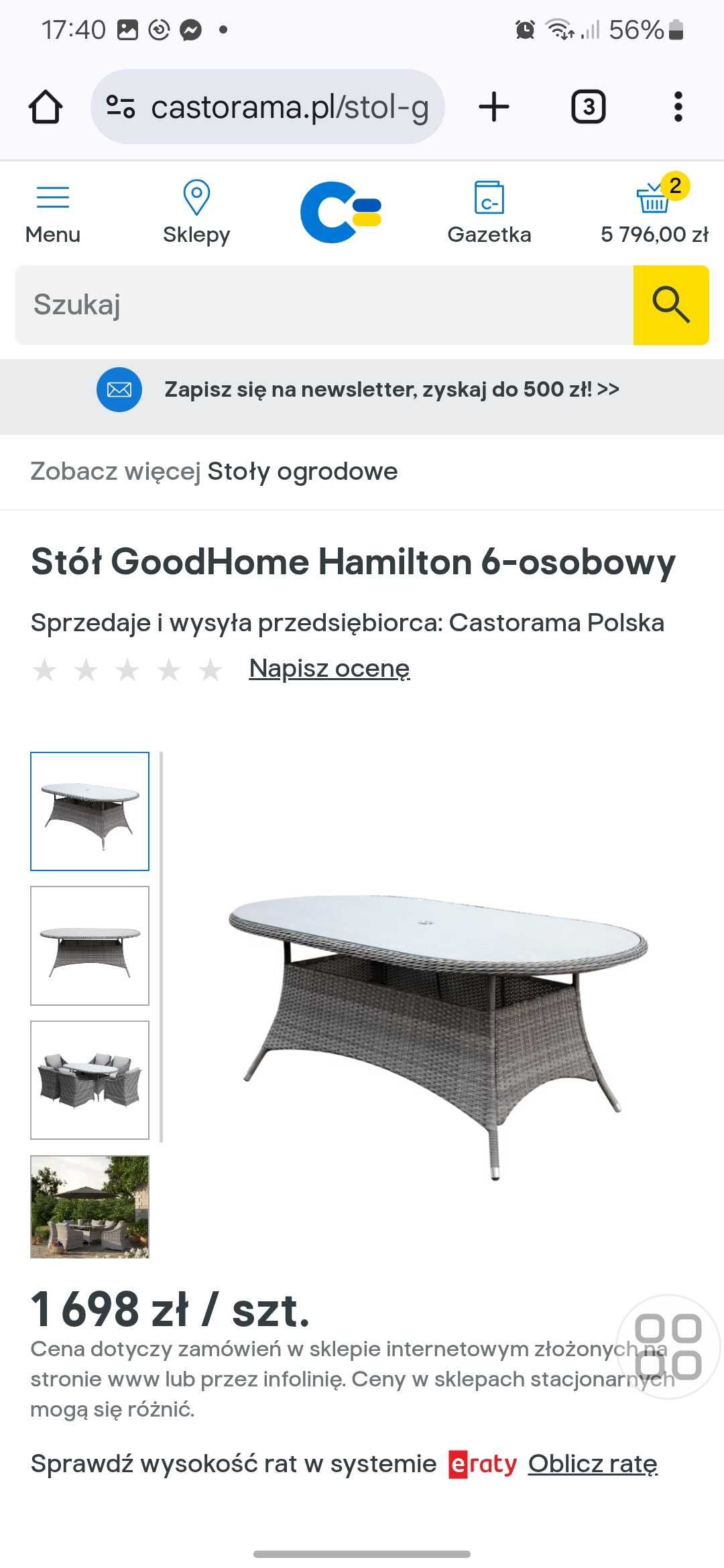 Stół ogrodowy  Hamilton