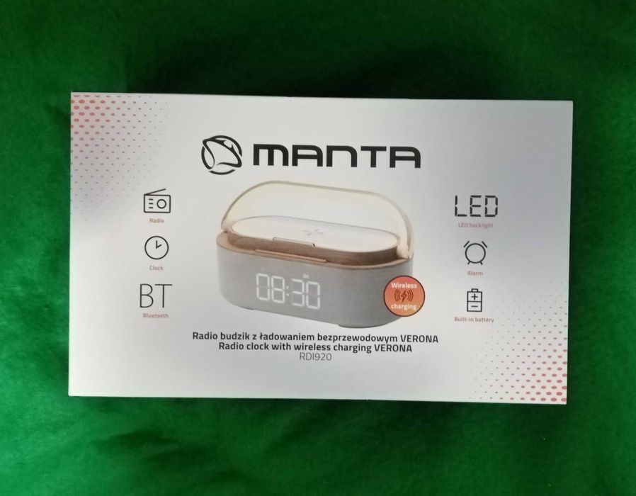 Głośnik Bluetooth do telefonu - radiobudzik Manta