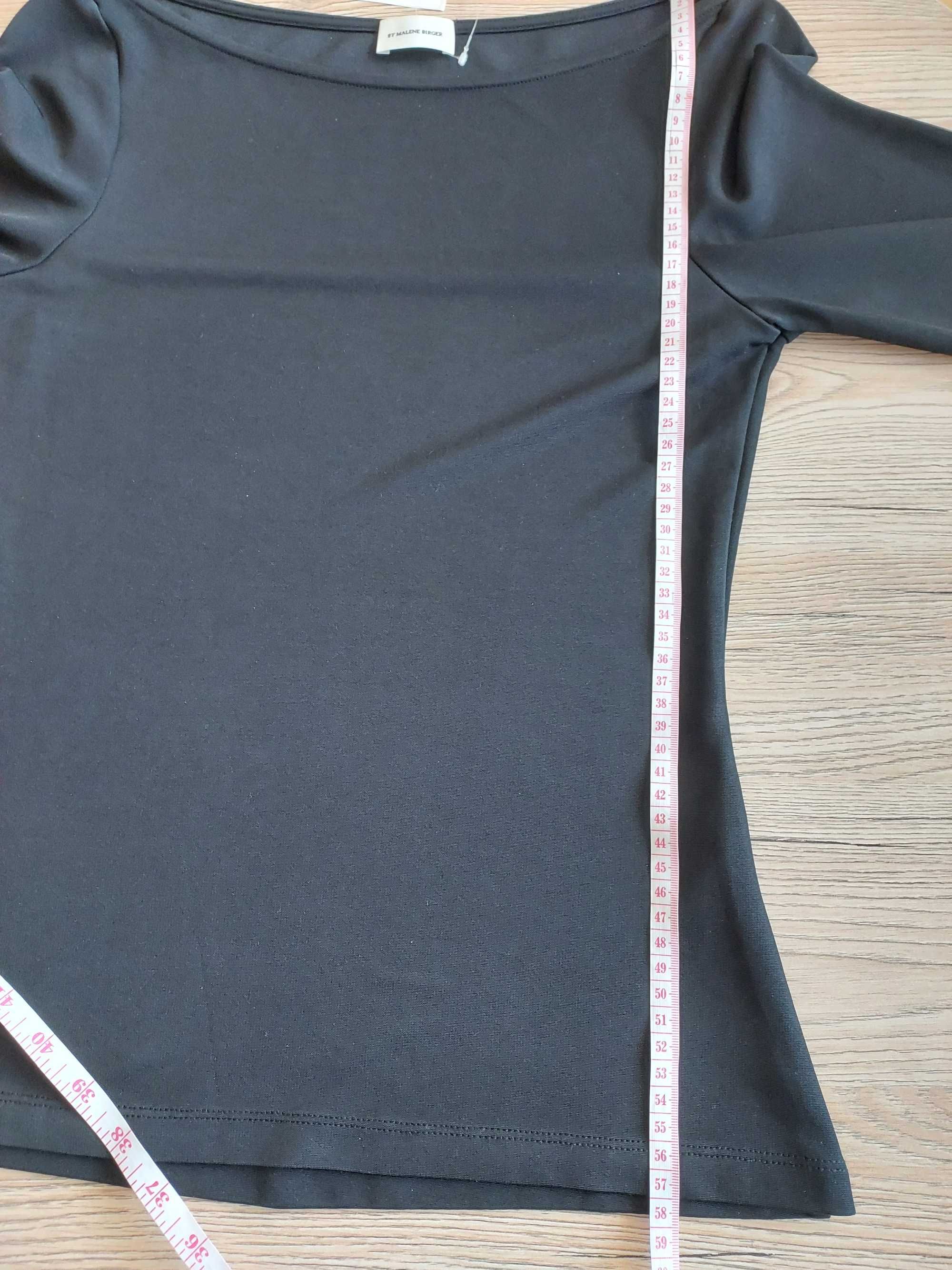 34 XS By Malene Birger nowa czarna bluzka bluzeczka długi rękawa