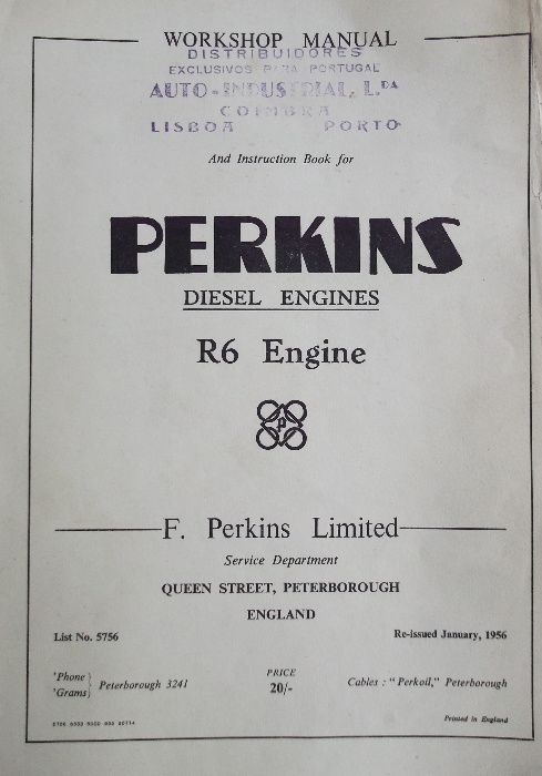 Perkins R6 - Manual de serviço