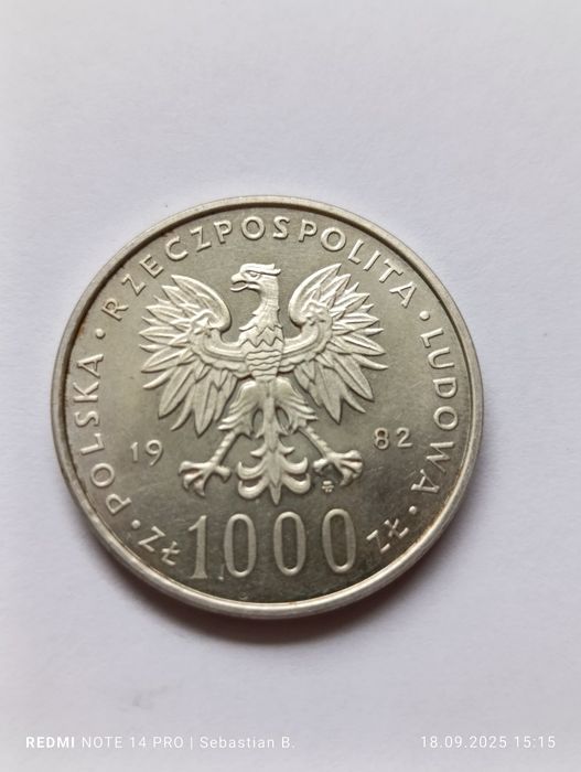 1000 złotych 1983 Jan Paweł II srebro