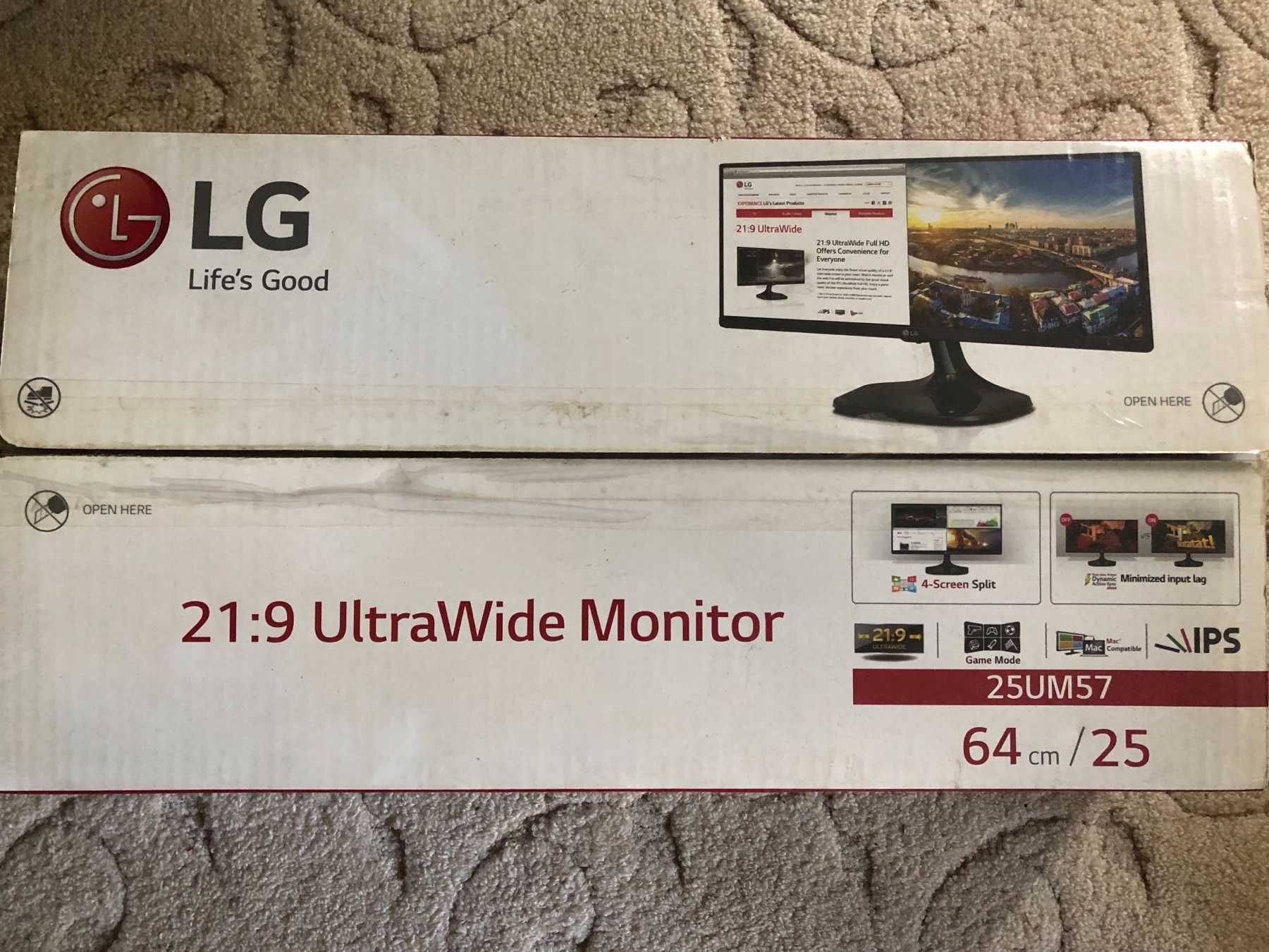 Монітор 25'' LG 25UM57-P IPS UltraWide.