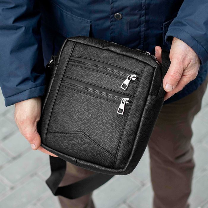Чоловіча сумка барсетка через плече Loft з еко шкіри мессенджер