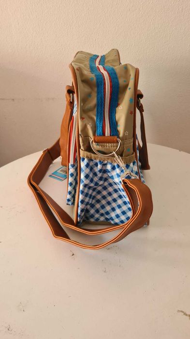 Mala com muda fraldas azul