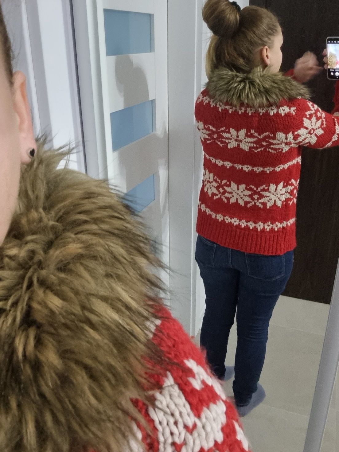 Sweter świąteczny wzór norweski abercrombie kids xs s xl