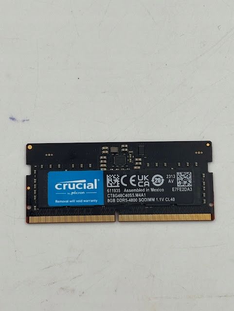 pamięć crucial ddr5 8gb 4800 cl40 sodimm ct8g48c40s5 napięcie 1.1 v