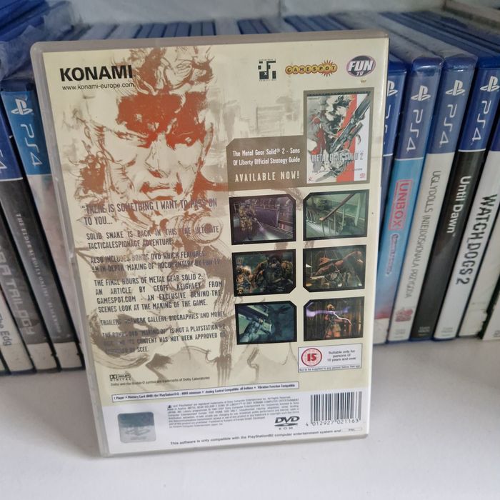 Metal Gear solid 2 sons of liberty ps2 PlayStation 2