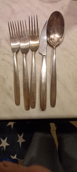 Sztućce Hackman Finland przy widelce duża łyżka i nóż