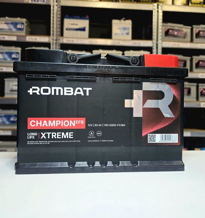 Akumulator ROMBAT Champion EFB 12V 80Ah 780A L3 nowy