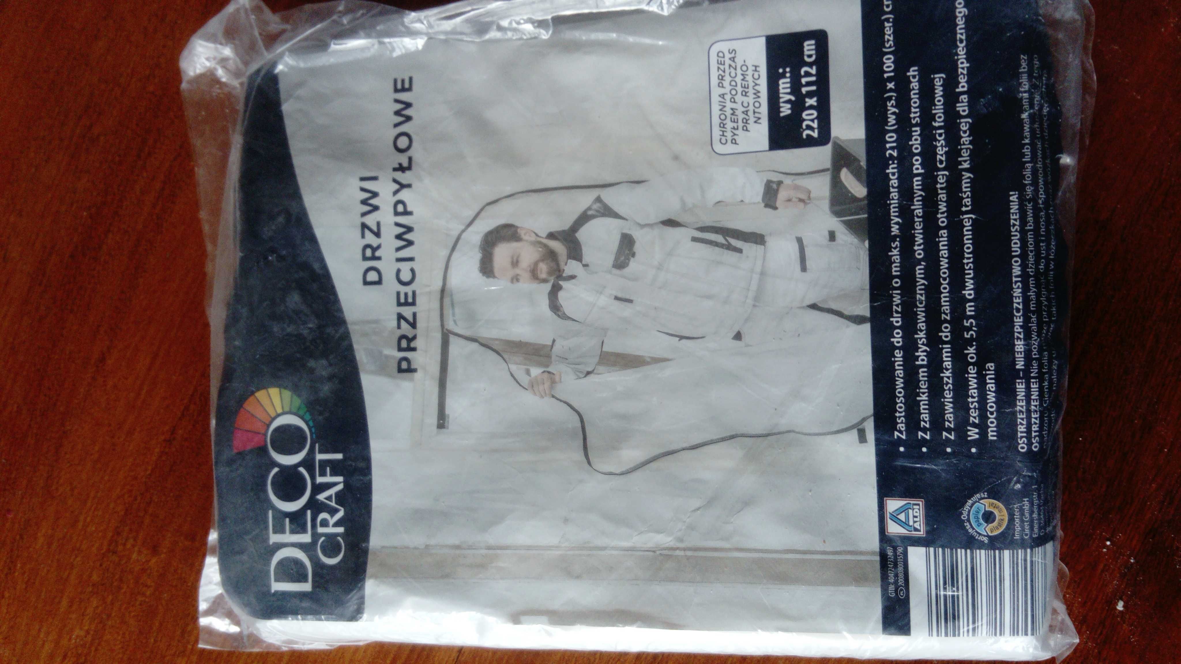 Drzwi =ochronne anty pyłowe  + taśma / tylko 20 zł/ sztuka /