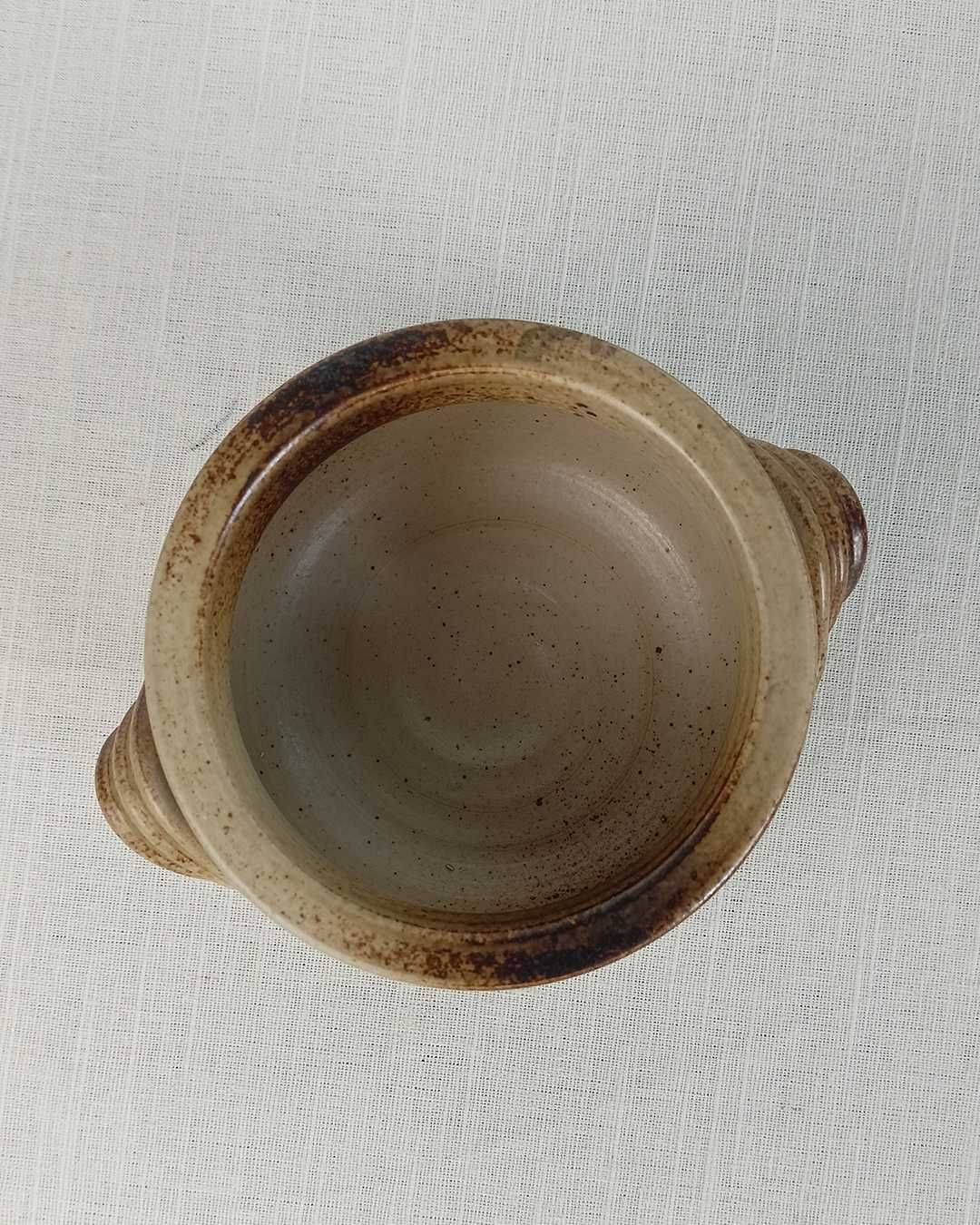 ZESTAW Ceramiczny wazon z rączką + kociołek DANIA rękodzieło