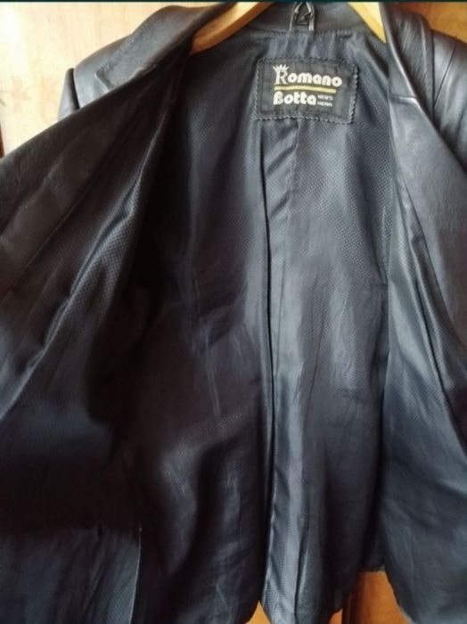 КОЖАНАЯ куртка-жакет, пиджак женский 48 размер
