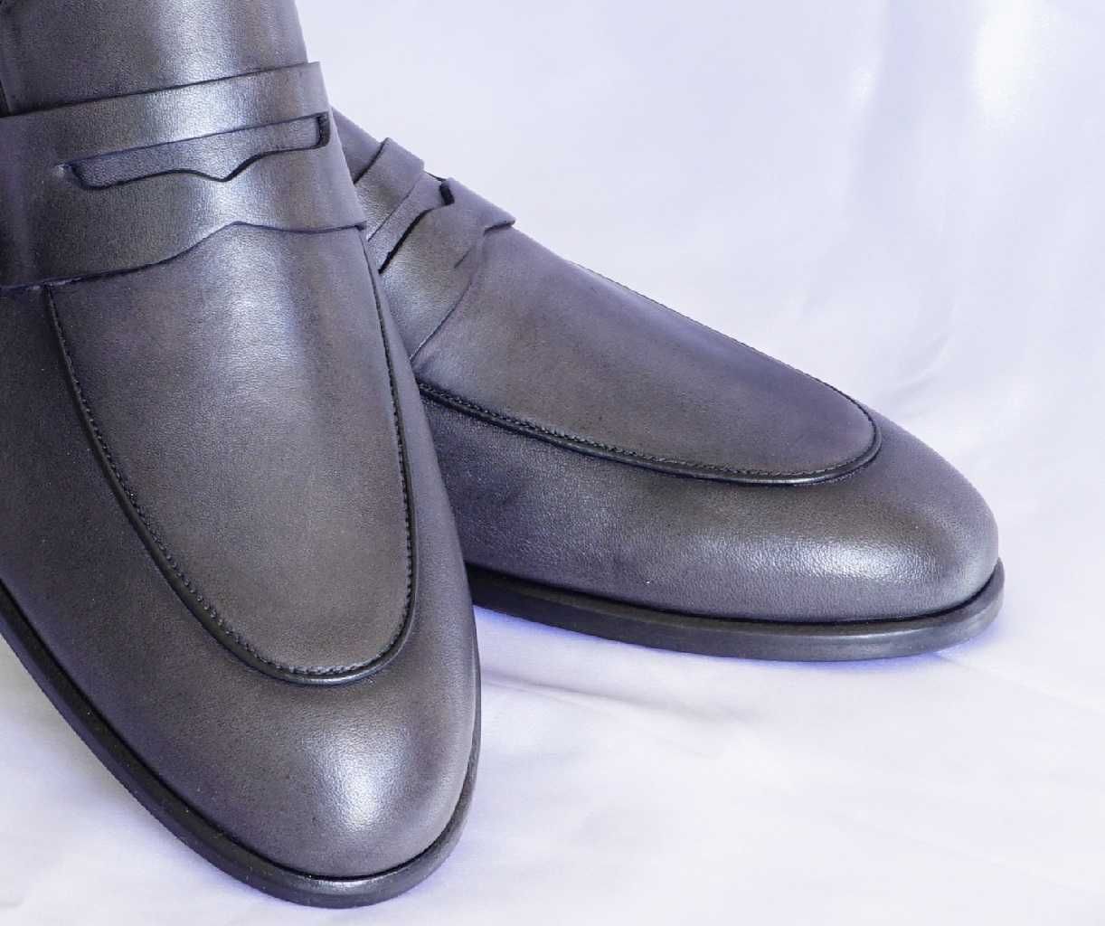 Baldessarini 43  szare męskie buty loafersy mokasyny tod's baldinini