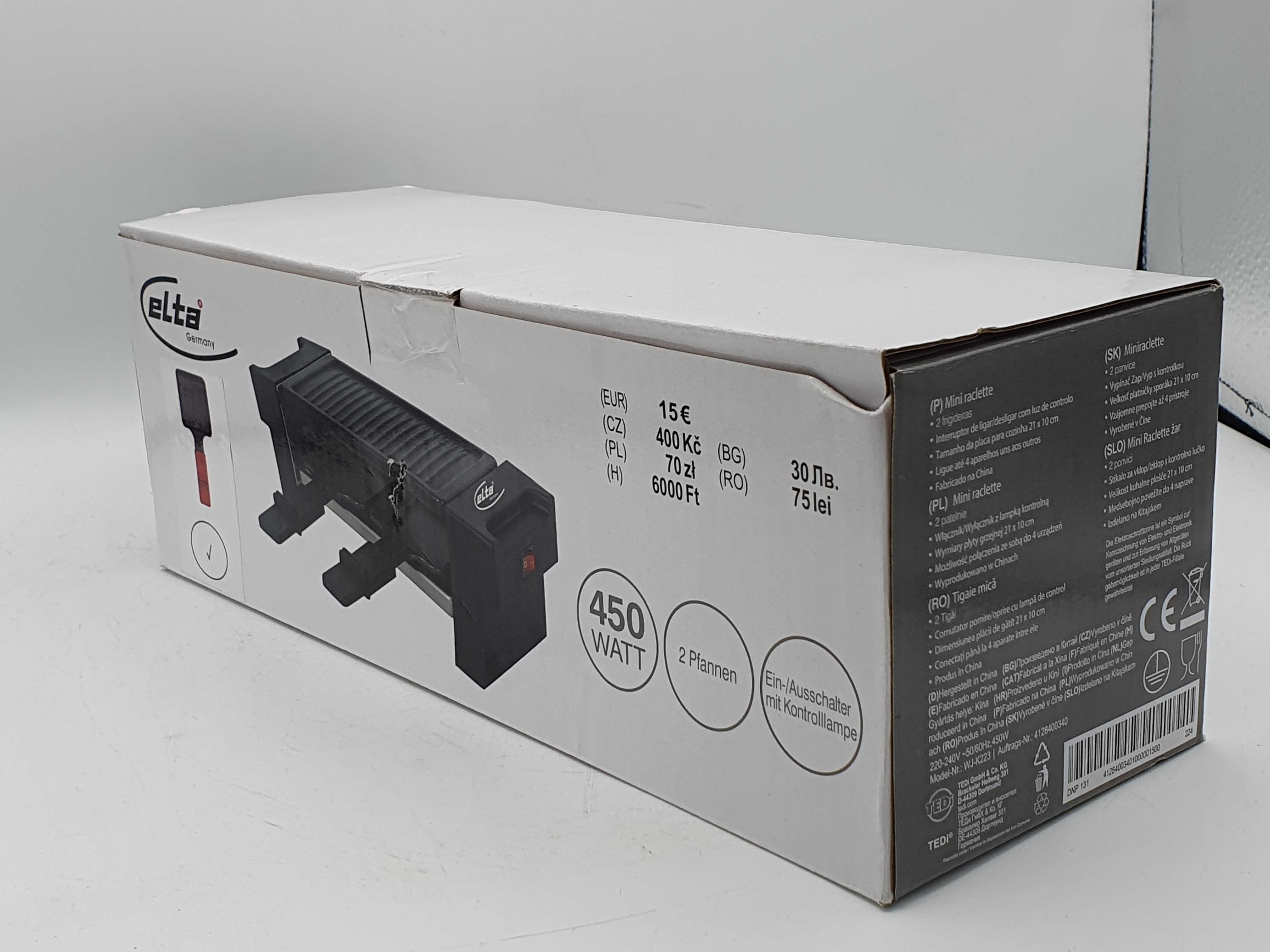 Mini Grill Stołowy Elektryczny Elta 450 W