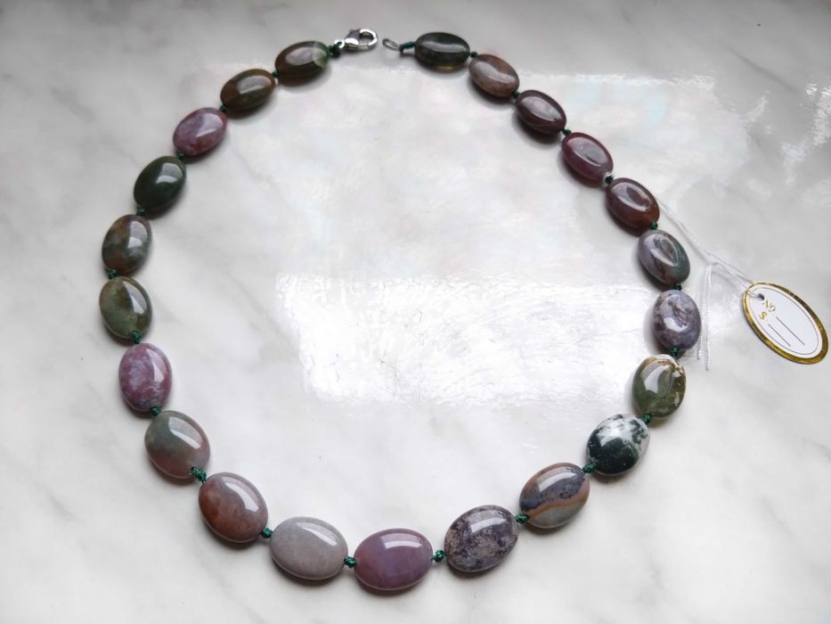 Намисто з натурального каменю. Яшма. 46-47 см.