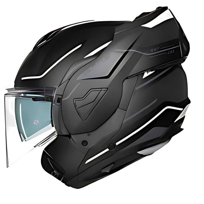 Capacete CMS SUV GT Modular 360 preto branco