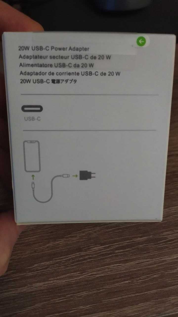 Оригінальна швидка зарядка 20 вт для iphone адаптер usb-c оем кабель