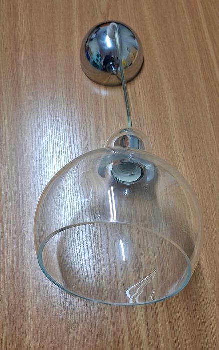 Lampa sufitowa wisząca szklana przezroczysta żyrandol