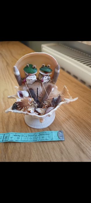 Ozdoba z muszli/bibelot z PRL-u. Wymiary na zdjęciu