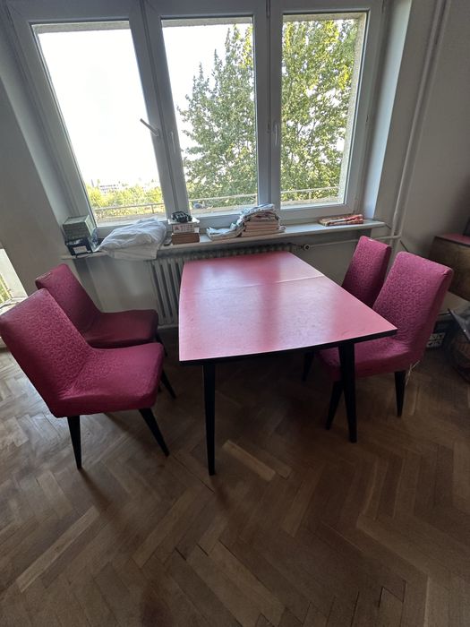 Zestaw mebli PRL vintage z Kalwarii Zebrzydowskiej art deco