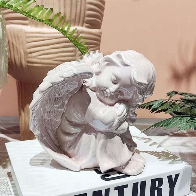 Ceramiczna Figurka Aniołka Anioł Stróż Prezent na Chrzest Komunię