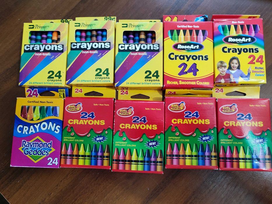 Восковые цветные карандаши 24 шт.