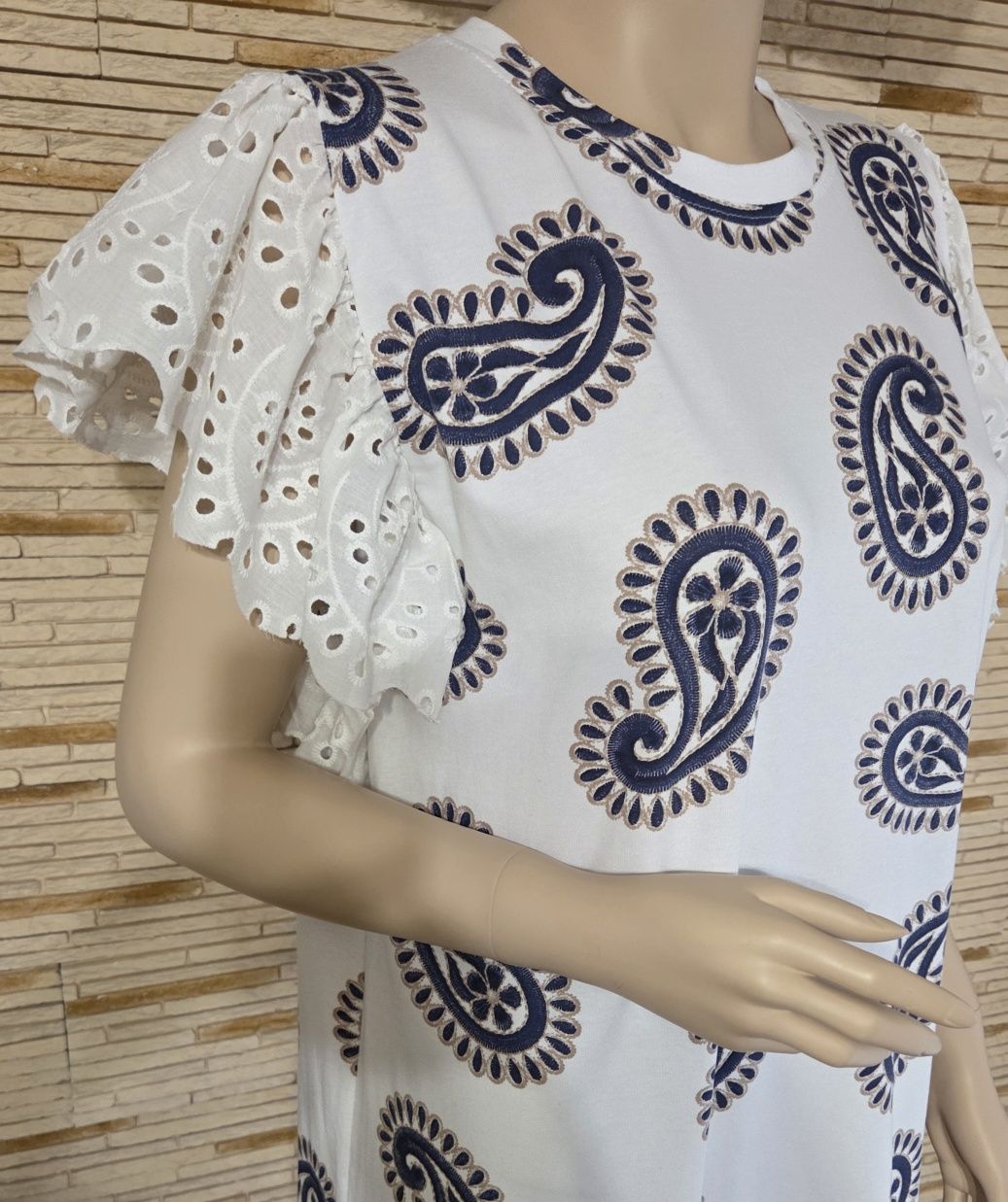 Długa sukienka damska letnia 95% bawełna boho haft